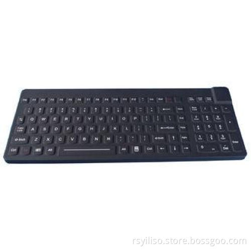 IP68 dynamic sealed ruggedized silicone industrial keyboard
